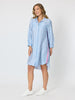 Pier Stripe Shirtdress - Blue/White