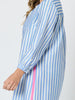 Pier Stripe Shirtdress - Blue/White