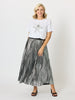 Shimmer Sequin Star Cotton Tee - White/Silver