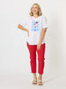 Summer Spritz Print Cotton Tee - White Multi