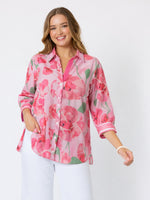 Candy Garden Floral Print Shirt - Pink/Multi