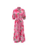 Candy Garden Floral Print Shirt Dress - Pink/Multi