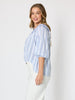 Seaside Stripe Print Top - Blue/White