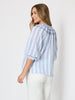 Seaside Stripe Print Top - Blue/White