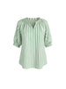 Harlequin Stripe Print Tunic - Apple White