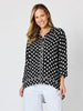 Del Mar Spot Print Shirt - Black/White