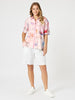 Capri Print Shirt - Pastel Pink Multi