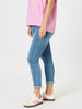 LA Distressed Pull On Stretch Denim Jean - Denim