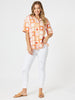 LA Distressed Pull On Stretch Denim Jean - White