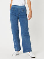 Maddy High Rise Wide Leg Jean - Denim