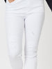 LA Distressed Pull On Stretch Denim Jean - White