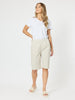Santorini Cotton Pull On Shorts - Stone