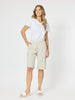 Santorini Cotton Pull On Shorts - Stone