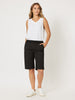 Santorini Cotton Pull On Shorts - Black