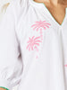 Pina Colada Embroidered Top - White / Pink