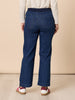 Carpenter Wide Leg Pull on Jean - Dark Denim