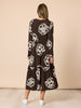 Florentine Floral Print Dress - Coffee Ivory