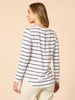 Nicolette Stripe Tee - White Navy