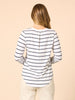 Nicolette Stripe Tee - White Navy