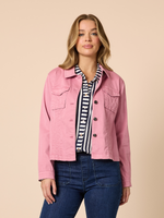 Retro Denim Jacket - Pink