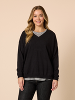 Double Take 2 in 1 Top-Black/ White