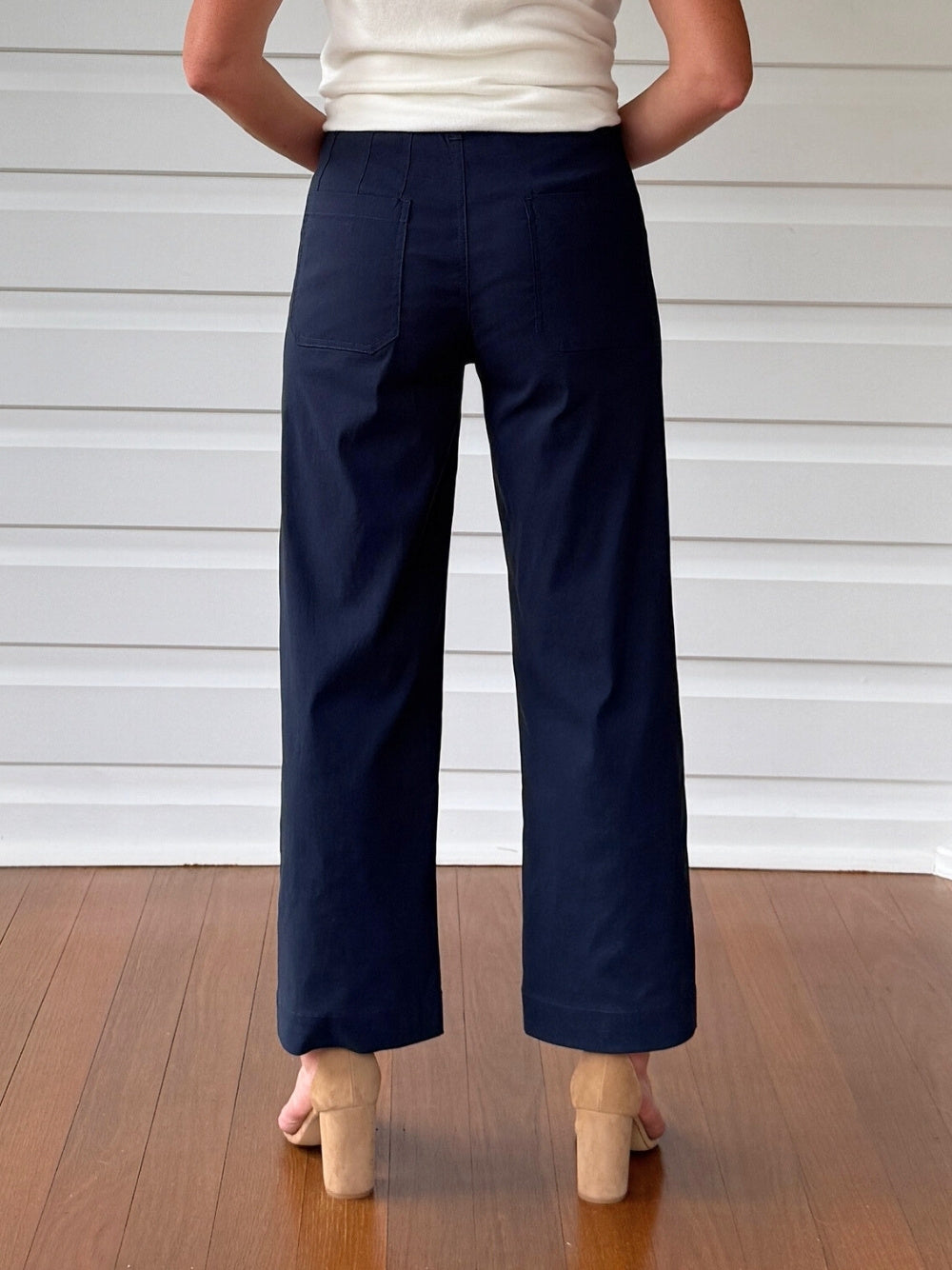 Langley Wide Leg Pant - Navy