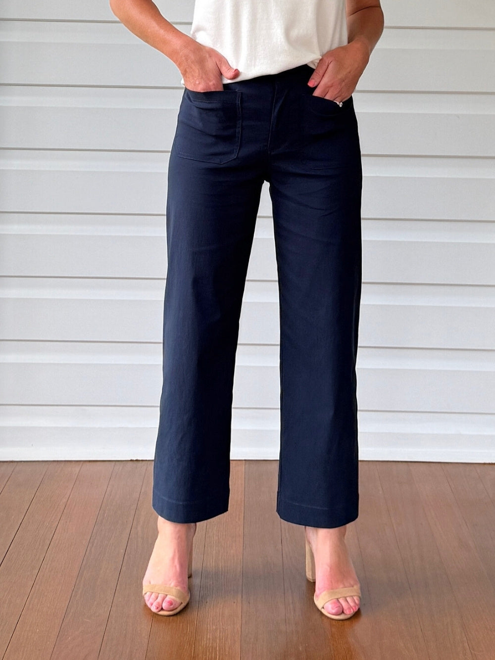 Navy Wide Leg Pant