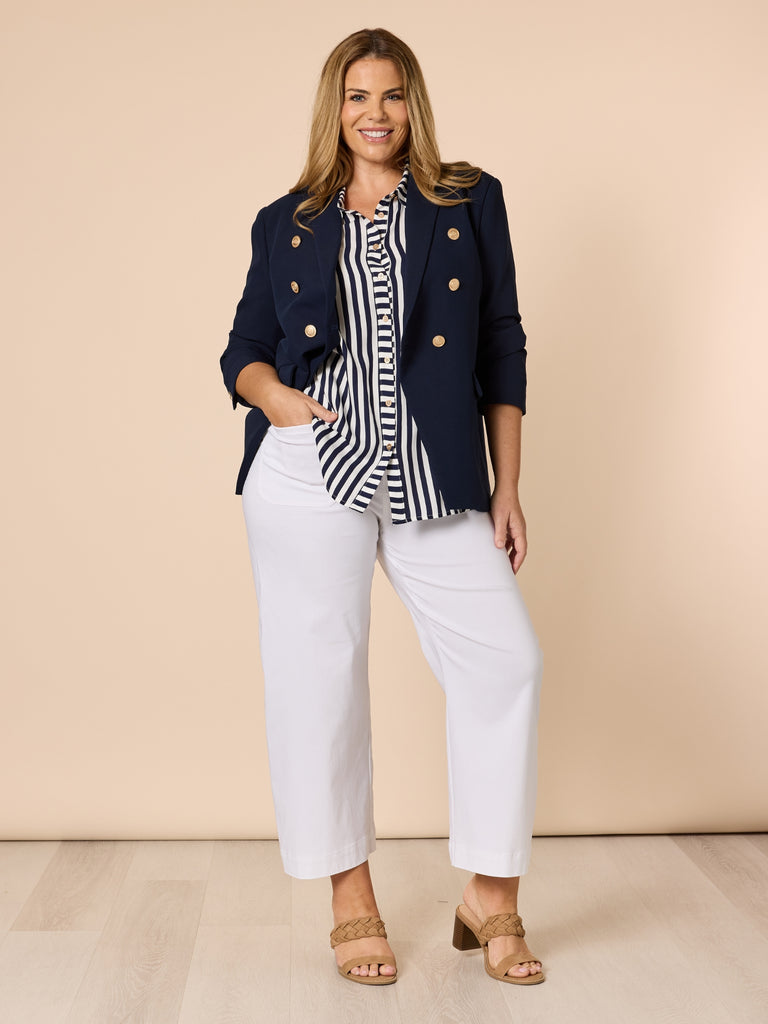 Lauren Double Breasted Blazer - Navy gordon smith threadz