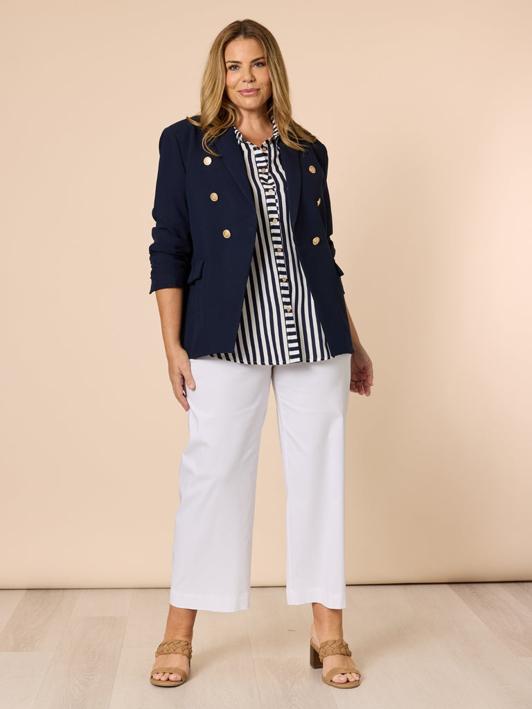 Lauren Double Breasted Blazer - Navy gordon smith threadz