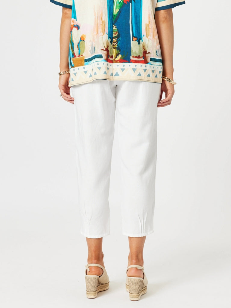 Lino Tapered Pant - White THREADZ GORDON SMITH