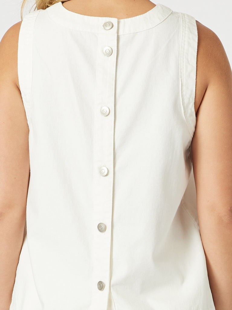 Threadz Charli Denim Top - Ivory