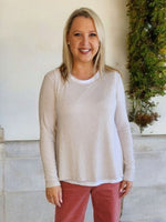 Alice 2 in 1 Knit Top - Stone