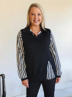 Vicky Side Split Knit Vest - Black