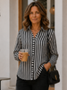 Amour Stripe Shirt - Black/White