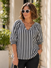 Harlequin Stripe Print Tunic - Black/White