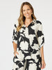 Barcelona Floral Print Shirt - Black/Natural threadz