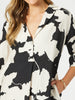 Barcelona Floral Print Dress - Black/Natural threadz