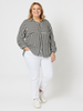 Distressed Pull On Jean - White
