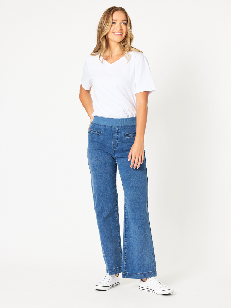 Maddy Slim Wide Leg Jean