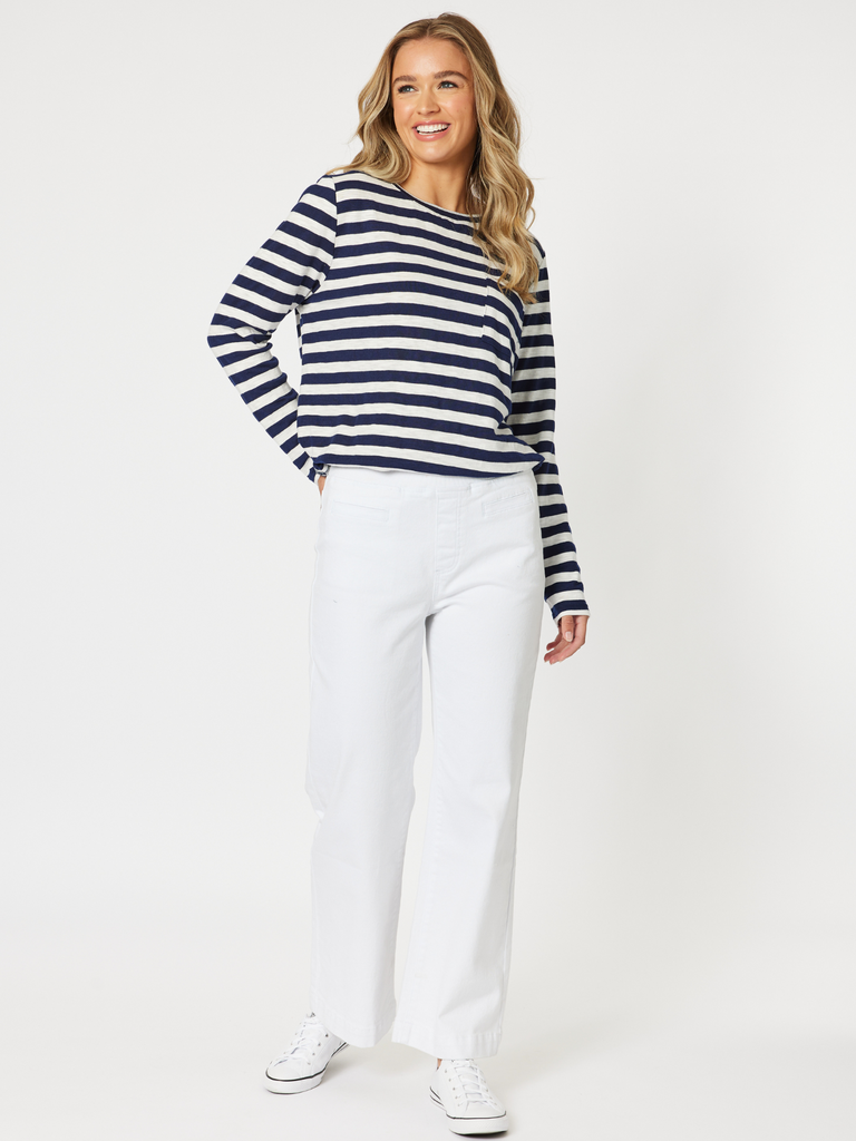 Maddy Wide Leg Jean - Chocolate