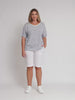 Tyla Stripe Tee - Indigo White