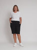 Santorini Cotton Pull On Shorts - Black