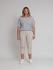 Santorini Cotton Capri Pant - Stone