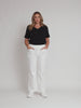 Carpenter Stretch Wide Leg Jean - Ivory