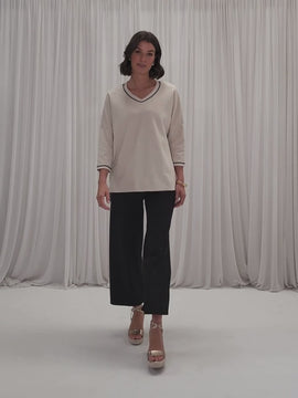 Kimmy Ponte Wide Leg Pant - Black