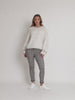 Chic Check Print Crushed Pant - Natural