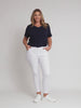 LA Stretch Pull On Jean - White