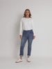 The Retro Cuff Straight Leg Jean - Denim