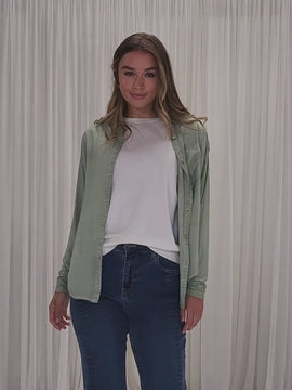 Paige Garment Washed Shirt - Washed Khaki