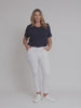 LA Stretch Pull On Jean - White threadz